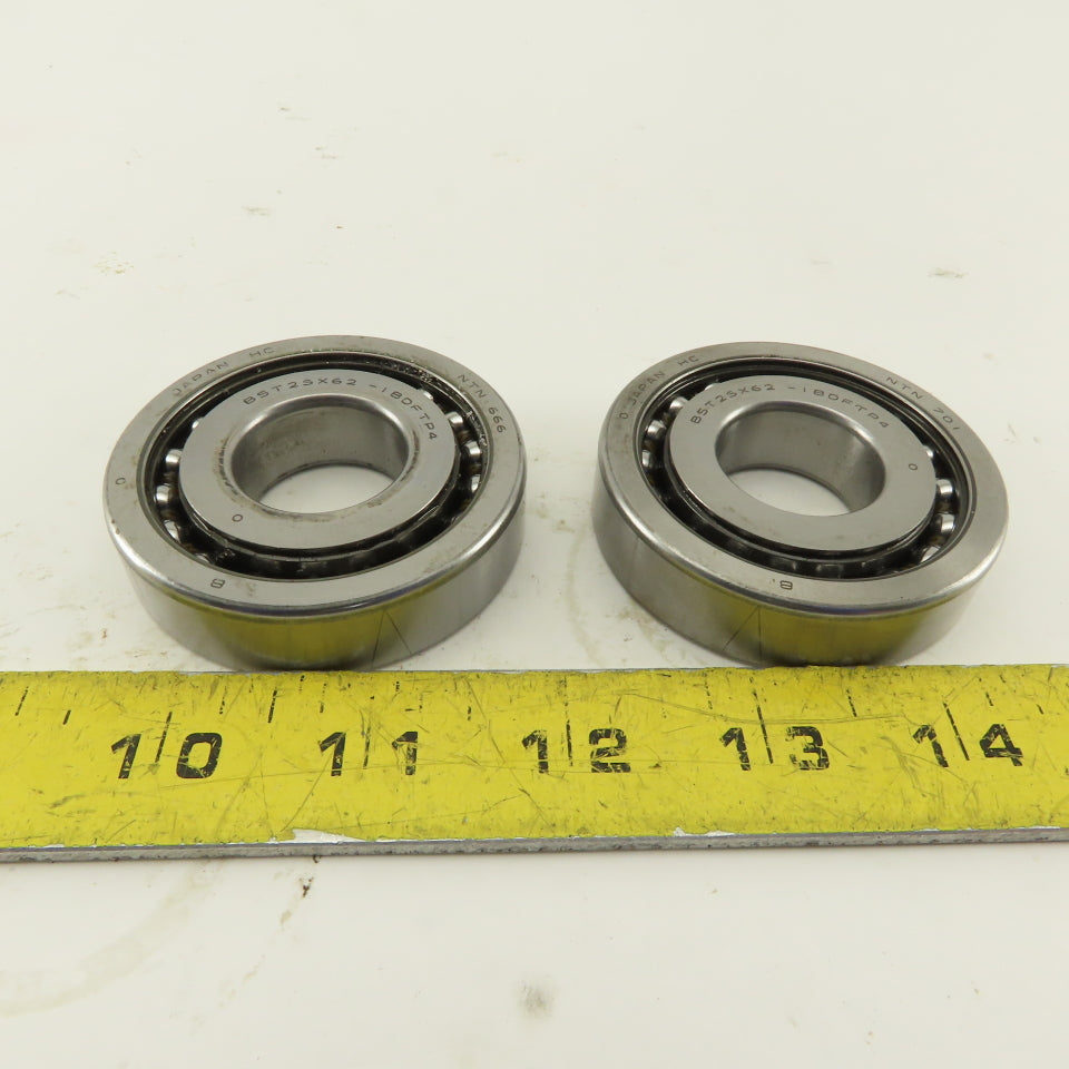 NTN BST25X62-1BDFTP4 25 x 62 x 15mm Angular Contact Ball Bearing Lot Of 2