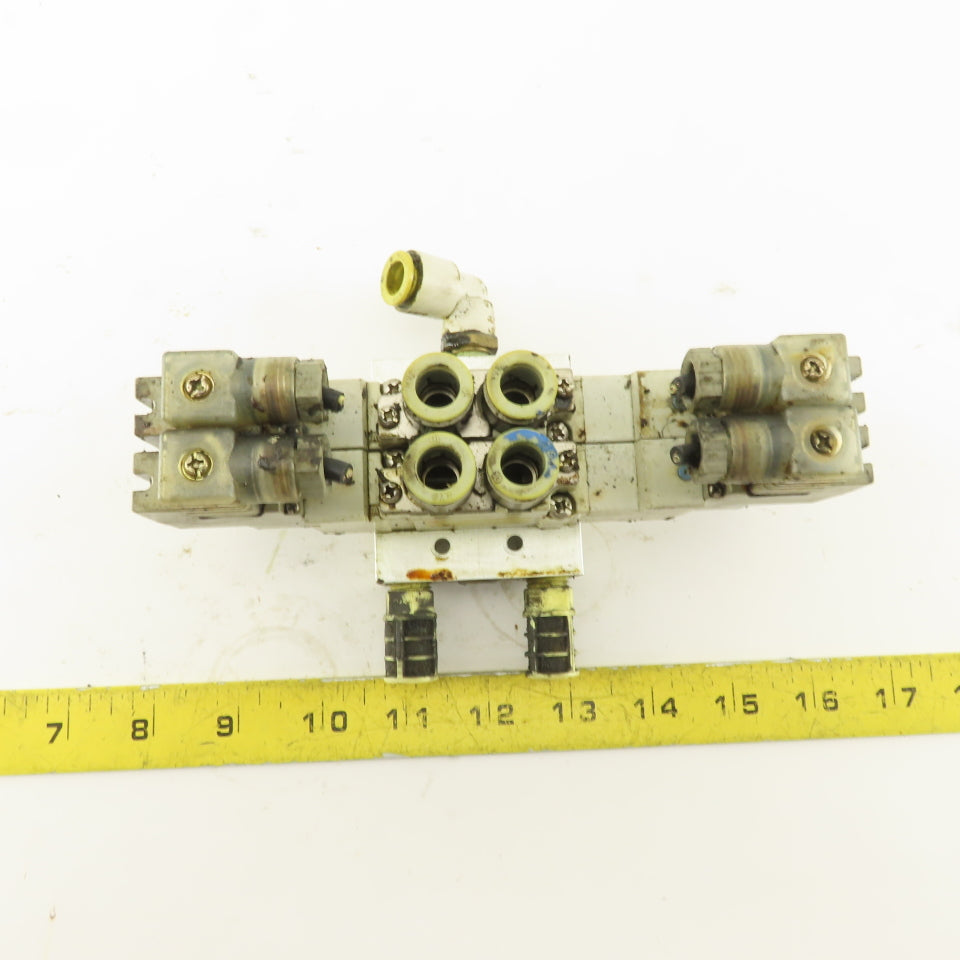 SMC SY7520-5DZ-C10 5/3 Position Double Solenoid Pneumatic Valve 24VDC
