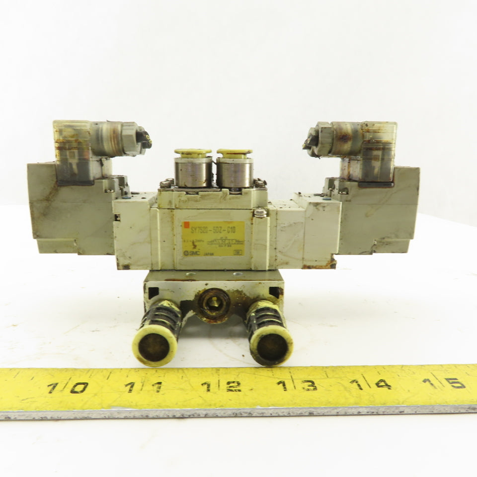 SMC SY7520-5DZ-C10 5/3 Position Double Solenoid Pneumatic Valve 24VDC