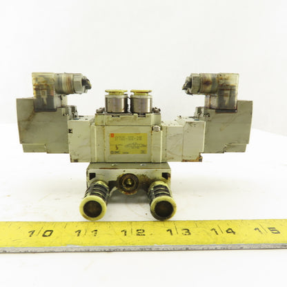 SMC SY7520-5DZ-C10 5/3 Position Double Solenoid Pneumatic Valve 24VDC