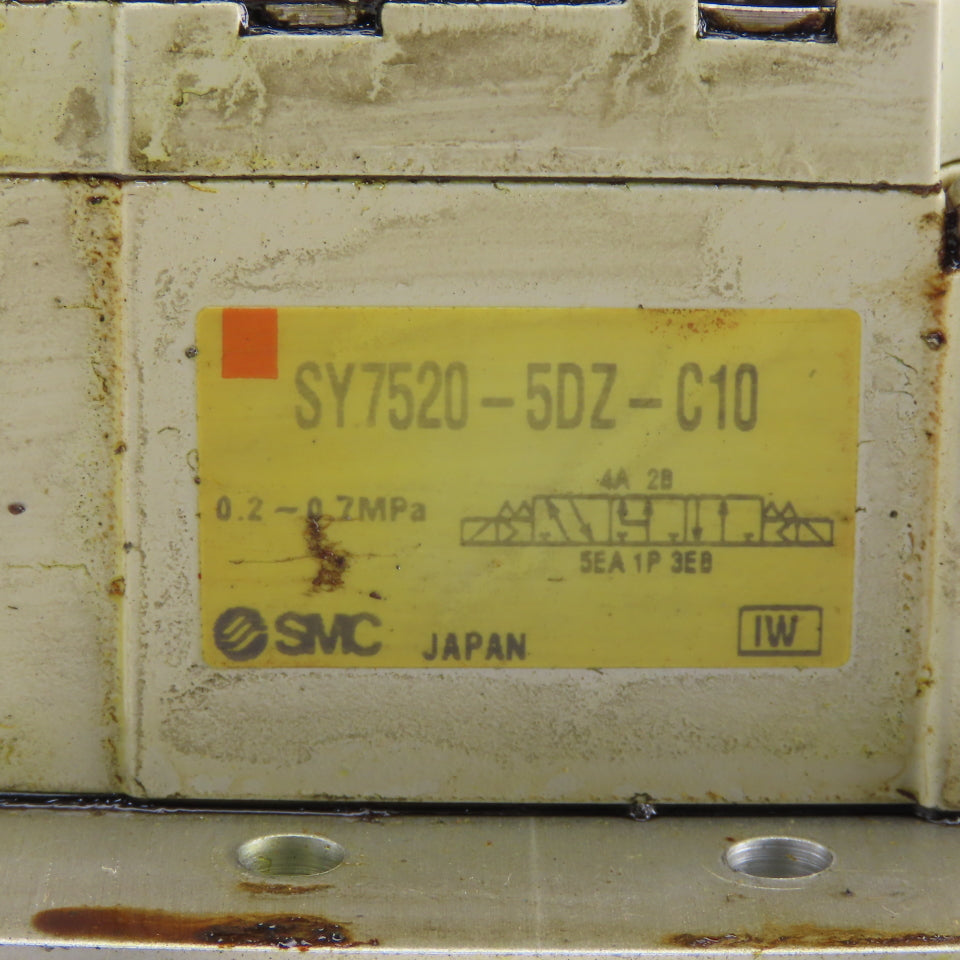 SMC SY7520-5DZ-C10 5/3 Position Double Solenoid Pneumatic Valve 24VDC