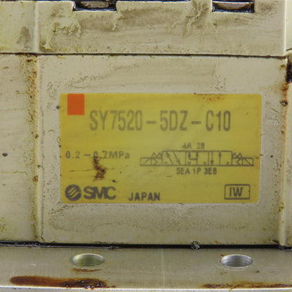 SMC SY7520-5DZ-C10 5/3 Position Double Solenoid Pneumatic Valve 24VDC