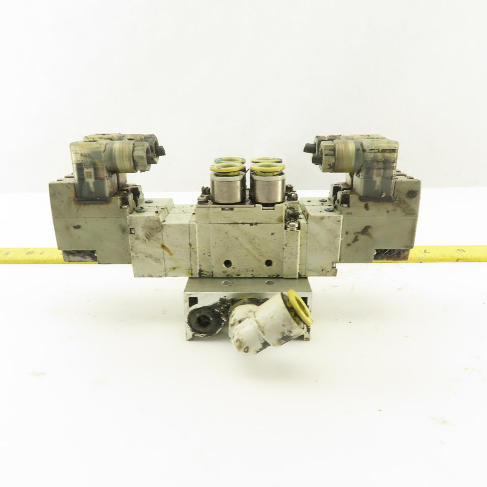 SMC SY7520-5DZ-C10 5/3 Position Double Solenoid Pneumatic Valve 24VDC