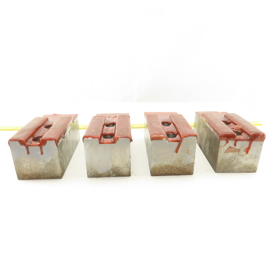 3mm x 60° Serrated Bottom Chuck Jaw Unfinished 5-3/4" x 2-1/2 x 2 Lot Of 4