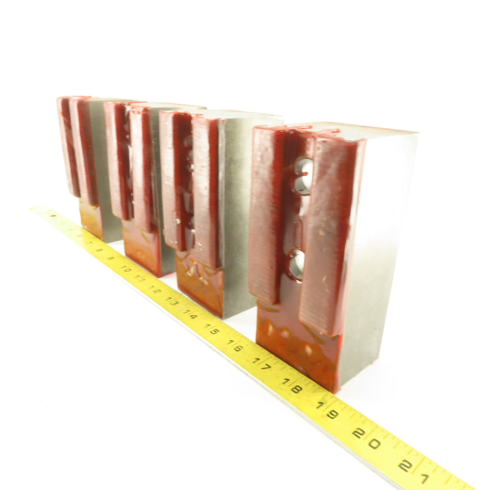 3mm x 60° Serrated Bottom Chuck Jaw Unfinished 5-3/4" x 2-1/2 x 2 Lot Of 4