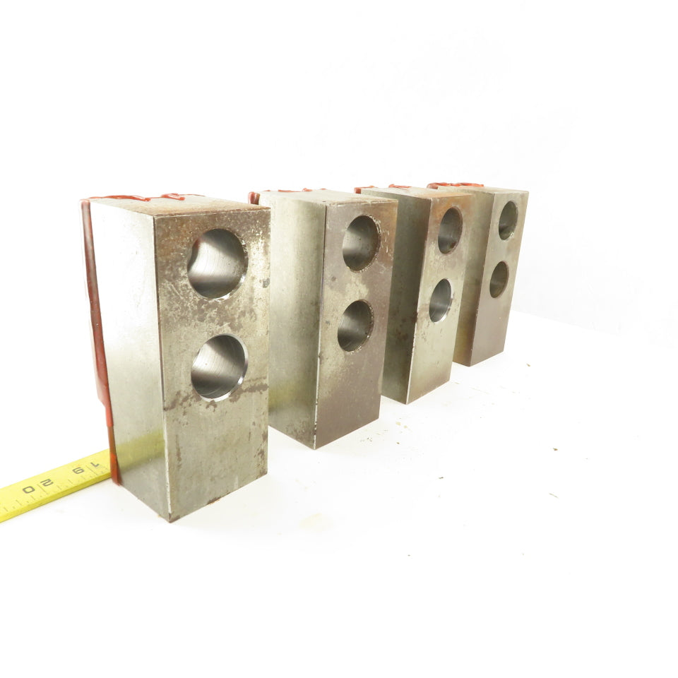 3mm x 60° Serrated Bottom Chuck Jaw Unfinished 5-3/4" x 2-1/2 x 2 Lot Of 4