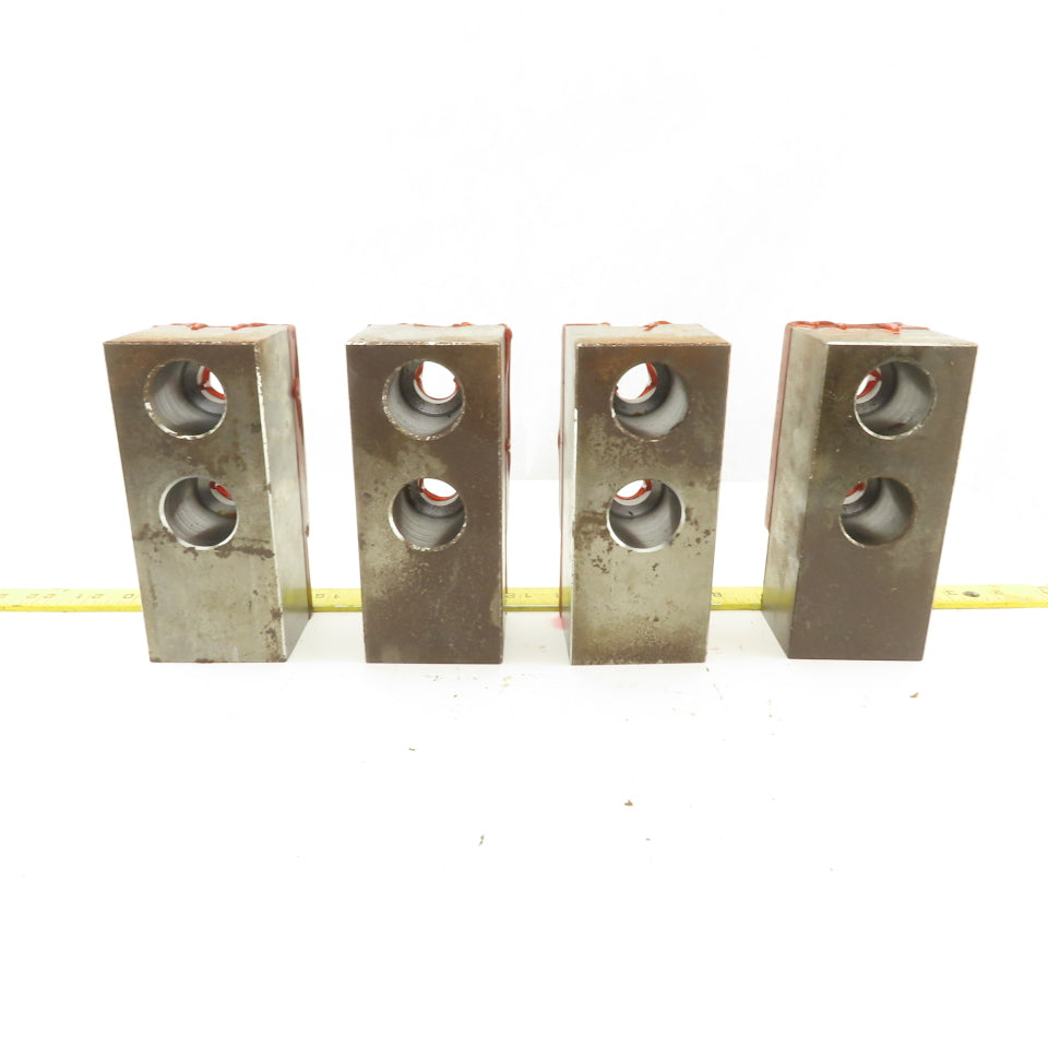 3mm x 60° Serrated Bottom Chuck Jaw Unfinished 5-3/4" x 2-1/2 x 2 Lot Of 4