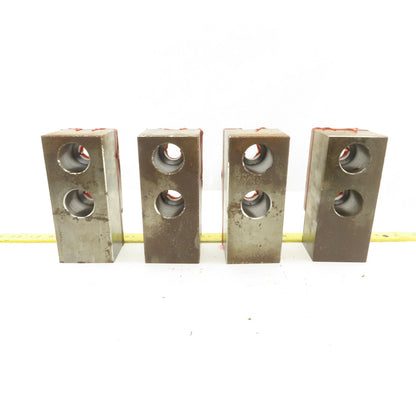 3mm x 60° Serrated Bottom Chuck Jaw Unfinished 5-3/4" x 2-1/2 x 2 Lot Of 4