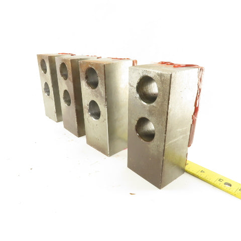 3mm x 60° Serrated Bottom Chuck Jaw Unfinished 5-3/4" x 2-1/2 x 2 Lot Of 4