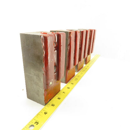 3mm x 60° Serrated Bottom Chuck Jaw Unfinished 5-3/4" x 2-1/2 x 2 Lot Of 4