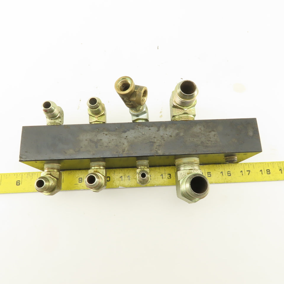 10 Port Parallel Hydraulic Manifold 3/4" 1/4" 3/8" NPT Ports