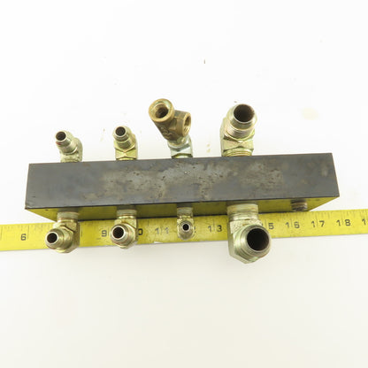 10 Port Parallel Hydraulic Manifold 3/4" 1/4" 3/8" NPT Ports