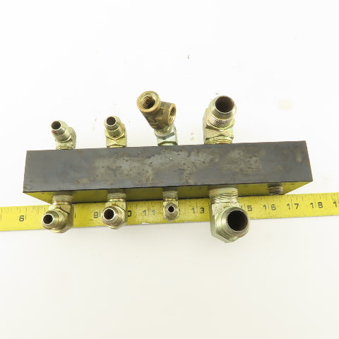 10 Port Parallel Hydraulic Manifold 3/4" 1/4" 3/8" NPT Ports