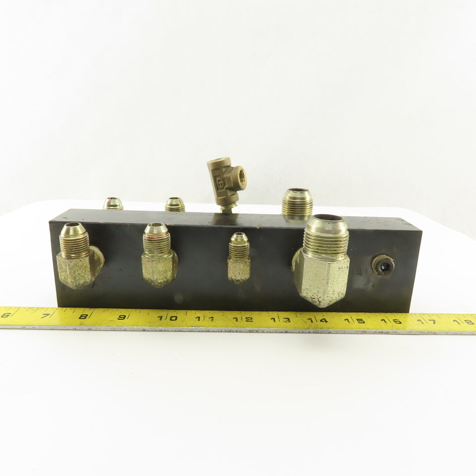 10 Port Parallel Hydraulic Manifold 3/4" 1/4" 3/8" NPT Ports