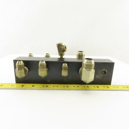 10 Port Parallel Hydraulic Manifold 3/4" 1/4" 3/8" NPT Ports