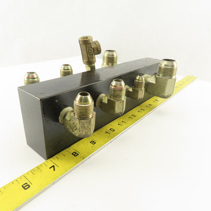 10 Port Parallel Hydraulic Manifold 3/4" 1/4" 3/8" NPT Ports