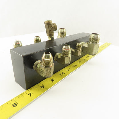 10 Port Parallel Hydraulic Manifold 3/4" 1/4" 3/8" NPT Ports