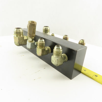 10 Port Parallel Hydraulic Manifold 3/4" 1/4" 3/8" NPT Ports