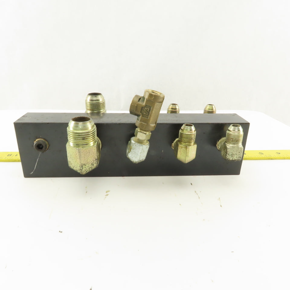 10 Port Parallel Hydraulic Manifold 3/4" 1/4" 3/8" NPT Ports