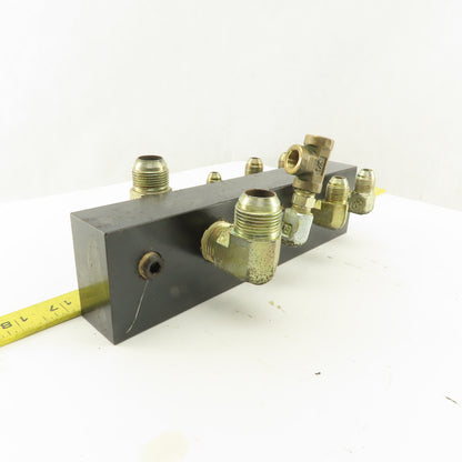 10 Port Parallel Hydraulic Manifold 3/4" 1/4" 3/8" NPT Ports