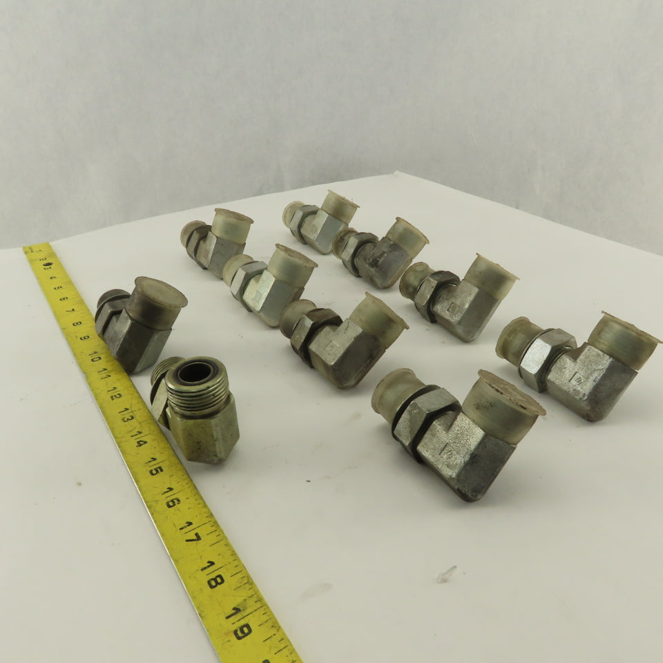 12MFFOR-12MB 1-1/16-12 (-12) O-Ring Boss x 1-3/16-12(-14) O-Ring Face Elbow 90°