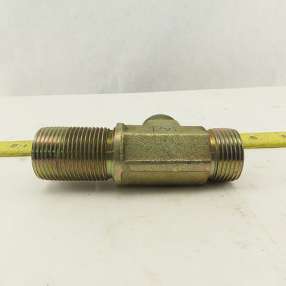 1-3/16-12 (-14) O-Ring Face Hydraulic Male Bulkhead Run Tee Steel