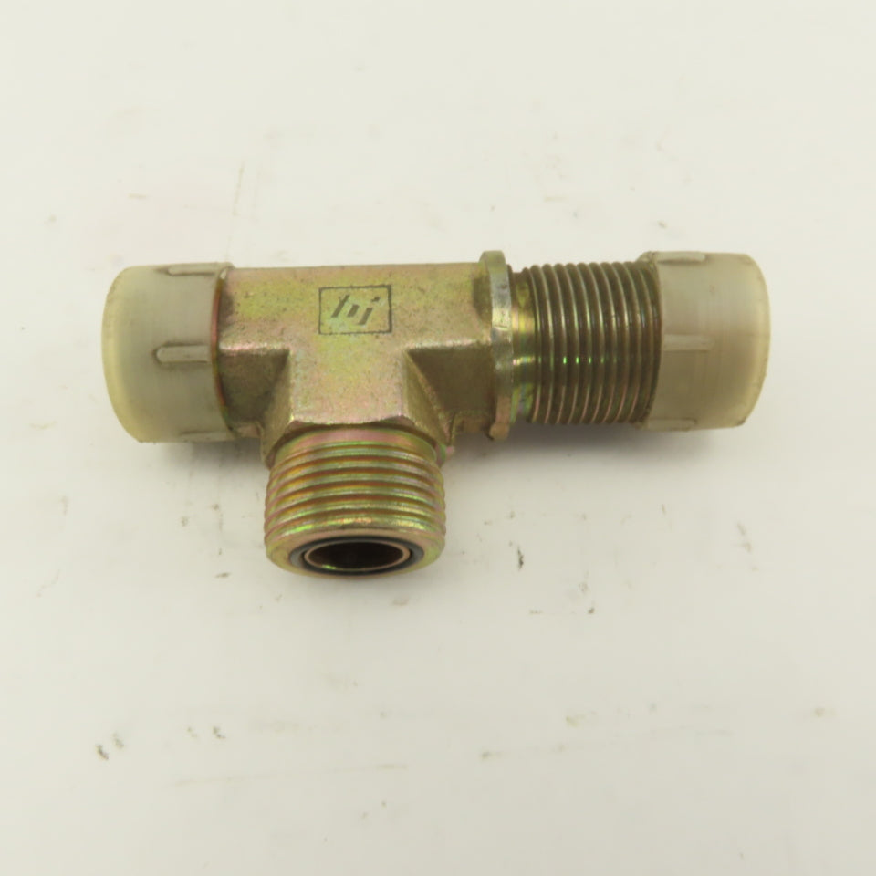 1-3/16-12 (-14) O-Ring Face Hydraulic Male Bulkhead Run Tee Steel