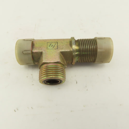 1-3/16-12 (-14) O-Ring Face Hydraulic Male Bulkhead Run Tee Steel
