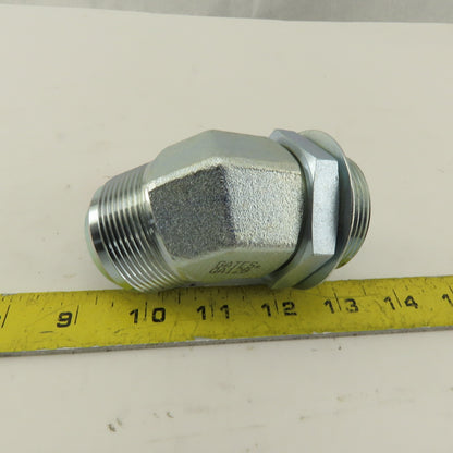 24MB-24MJ45 1-7/8-12  Male O-Ring Boss x 1-7/8-12 JIC 37° Flare Male 45° Elbow