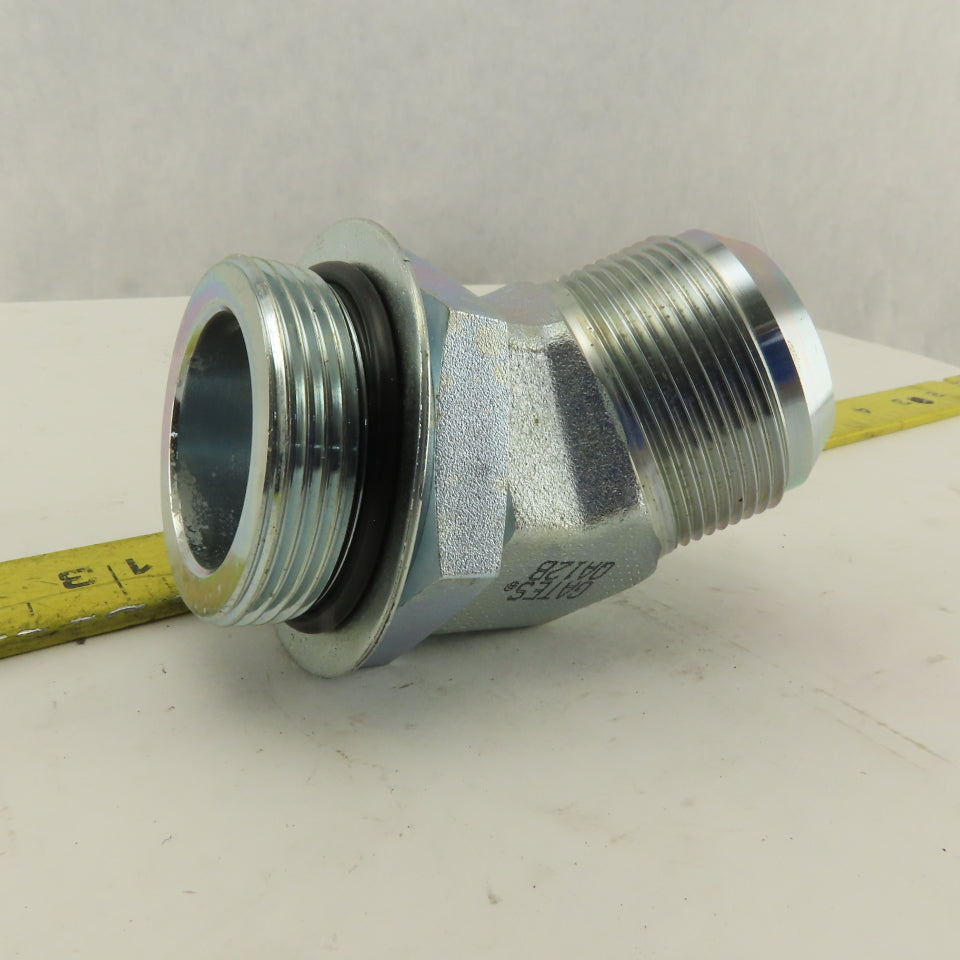 24MB-24MJ45 1-7/8-12  Male O-Ring Boss x 1-7/8-12 JIC 37° Flare Male 45° Elbow