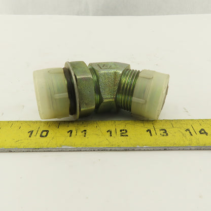 1-3/16-12 (-14) O-Ring Boss  x 1-3/16-12 JIC Flare 45° Elbow
