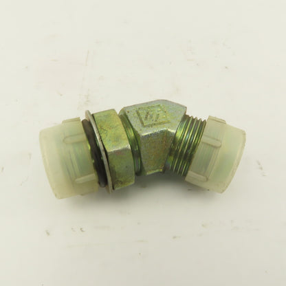 1-3/16-12 (-14) O-Ring Boss  x 1-3/16-12 JIC Flare 45° Elbow