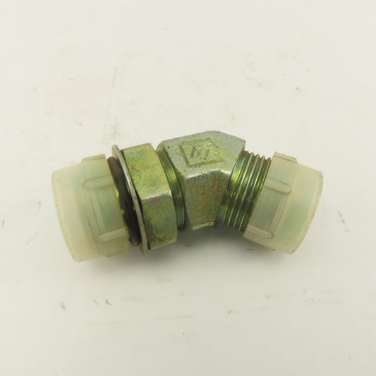 1-3/16-12 (-14) O-Ring Boss  x 1-3/16-12 JIC Flare 45° Elbow
