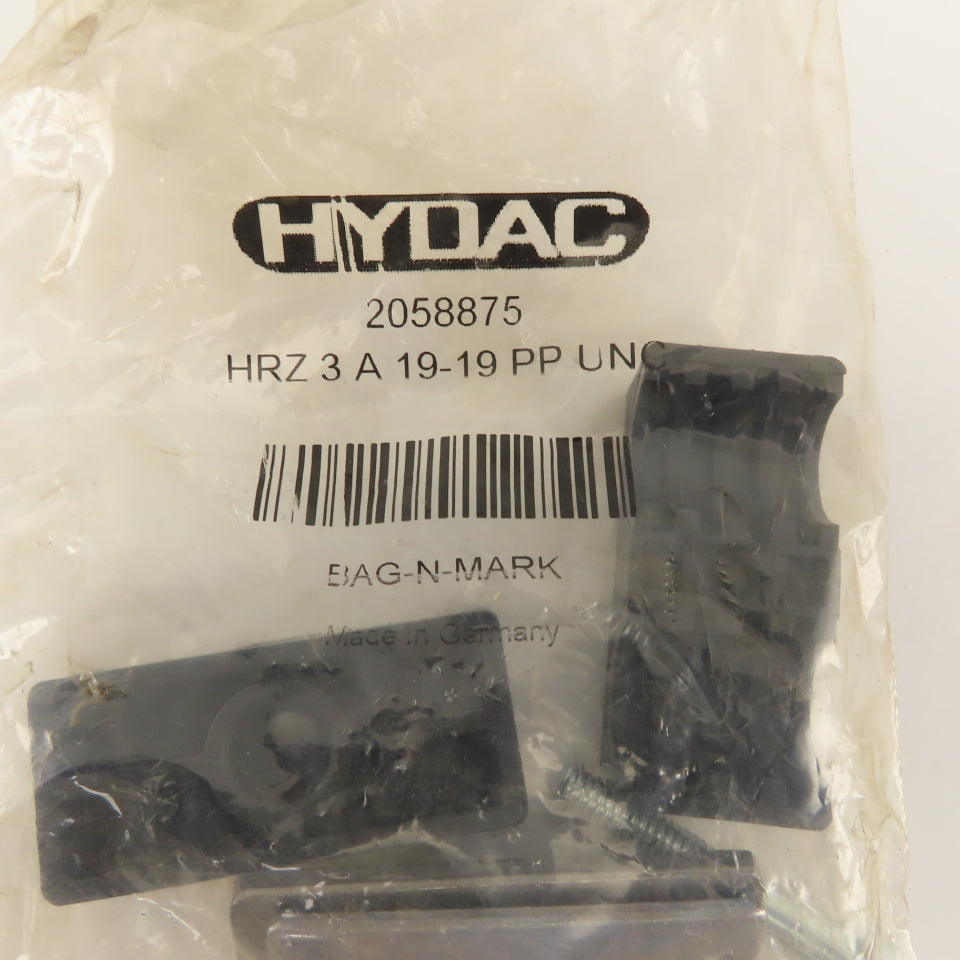 Hydac HRZ 3 A 19-19PP UNC 3/4" Twin Tube Clamp Lot Of 3