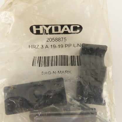 Hydac HRZ 3 A 19-19PP UNC 3/4" Twin Tube Clamp Lot Of 3