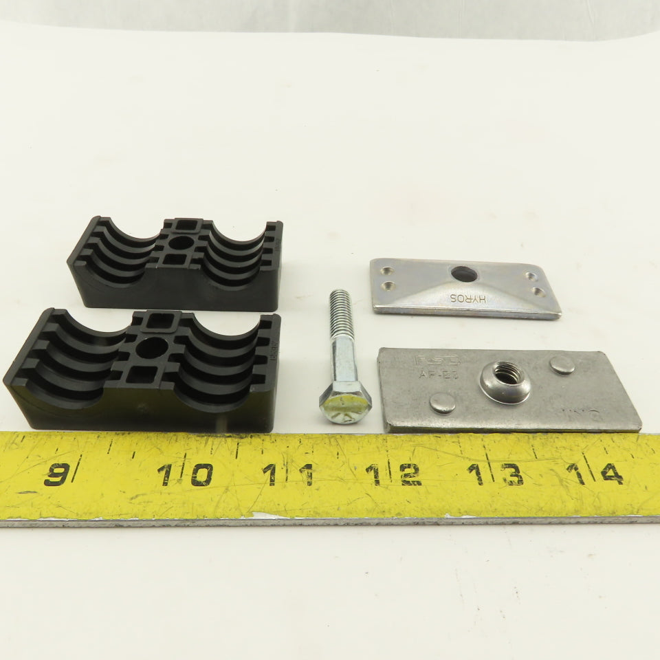 Hydac HRZ 3 A 19-19PP UNC 3/4" Twin Tube Clamp Lot Of 3