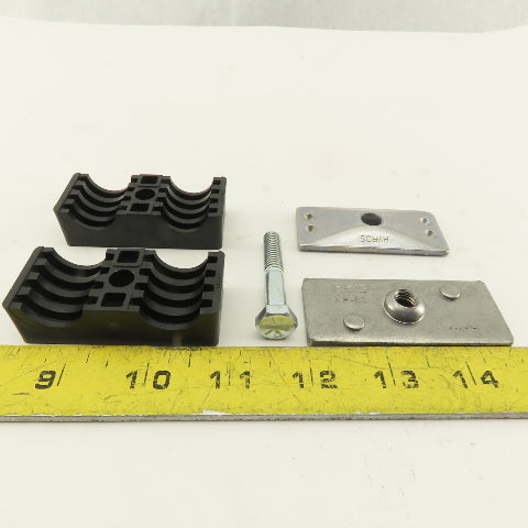 Hydac HRZ 3 A 19-19PP UNC 3/4" Twin Tube Clamp Lot Of 3