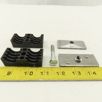 Hydac HRZ 3 A 19-19PP UNC 3/4" Twin Tube Clamp Lot Of 3