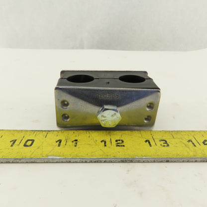 Hydac HRZ 3 A 19-19PP UNC 3/4" Twin Tube Clamp Lot Of 3