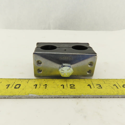 Hydac HRZ 3 A 19-19PP UNC 3/4" Twin Tube Clamp Lot Of 3