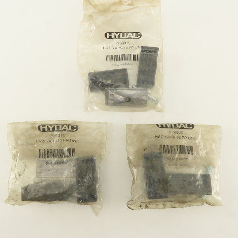 Hydac HRZ 3 A 19-19PP UNC 3/4" Twin Tube Clamp Lot Of 3