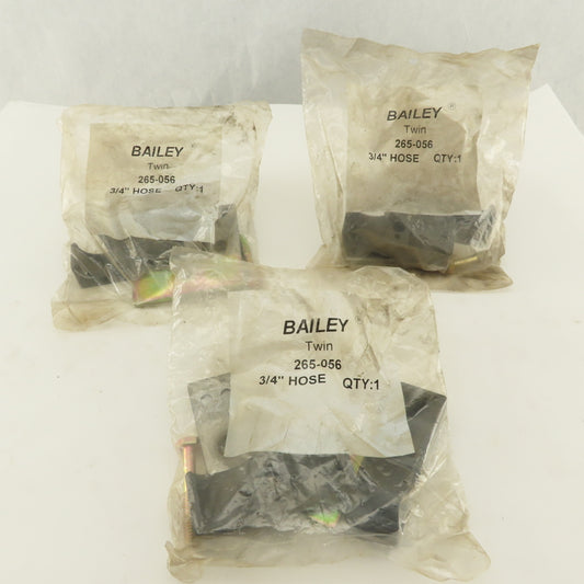 Bailey 265-056 3/4" Standard Duty Twin Tube Clamp Lot Of 3