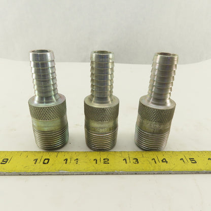 Dixon STC-0510 1" NPT x 3/4" Hose Barb King Combination Nipple Lot Of 3