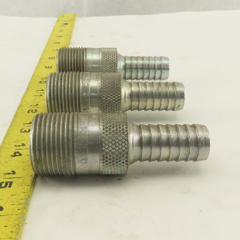 Dixon STC-0510 1" NPT x 3/4" Hose Barb King Combination Nipple Lot Of 3