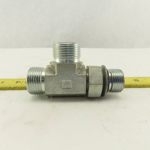 7/8-14 (-10) O-Ring Boss x 5/8 (-10) x 5/8 (-10) Male Tee Hydraulic  Lot Of 2