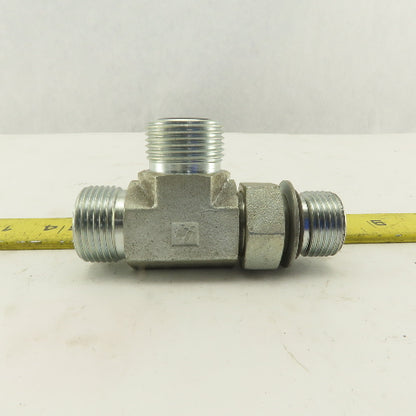 7/8-14 (-10) O-Ring Boss x 5/8 (-10) x 5/8 (-10) Male Tee Hydraulic  Lot Of 2