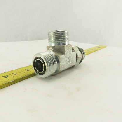 7/8-14 (-10) O-Ring Boss x 5/8 (-10) x 5/8 (-10) Male Tee Hydraulic  Lot Of 2