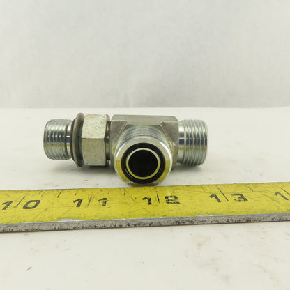 7/8-14 (-10) O-Ring Boss x 5/8 (-10) x 5/8 (-10) Male Tee Hydraulic  Lot Of 2