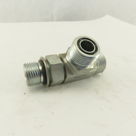 7/8-14 (-10) O-Ring Boss x 5/8 (-10) x 5/8 (-10) Male Tee Hydraulic  Lot Of 2