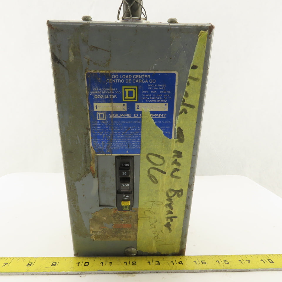Square D QP2-4L70S 30A Single Breaker Machine Control Load Center W/ 30A Pigtail
